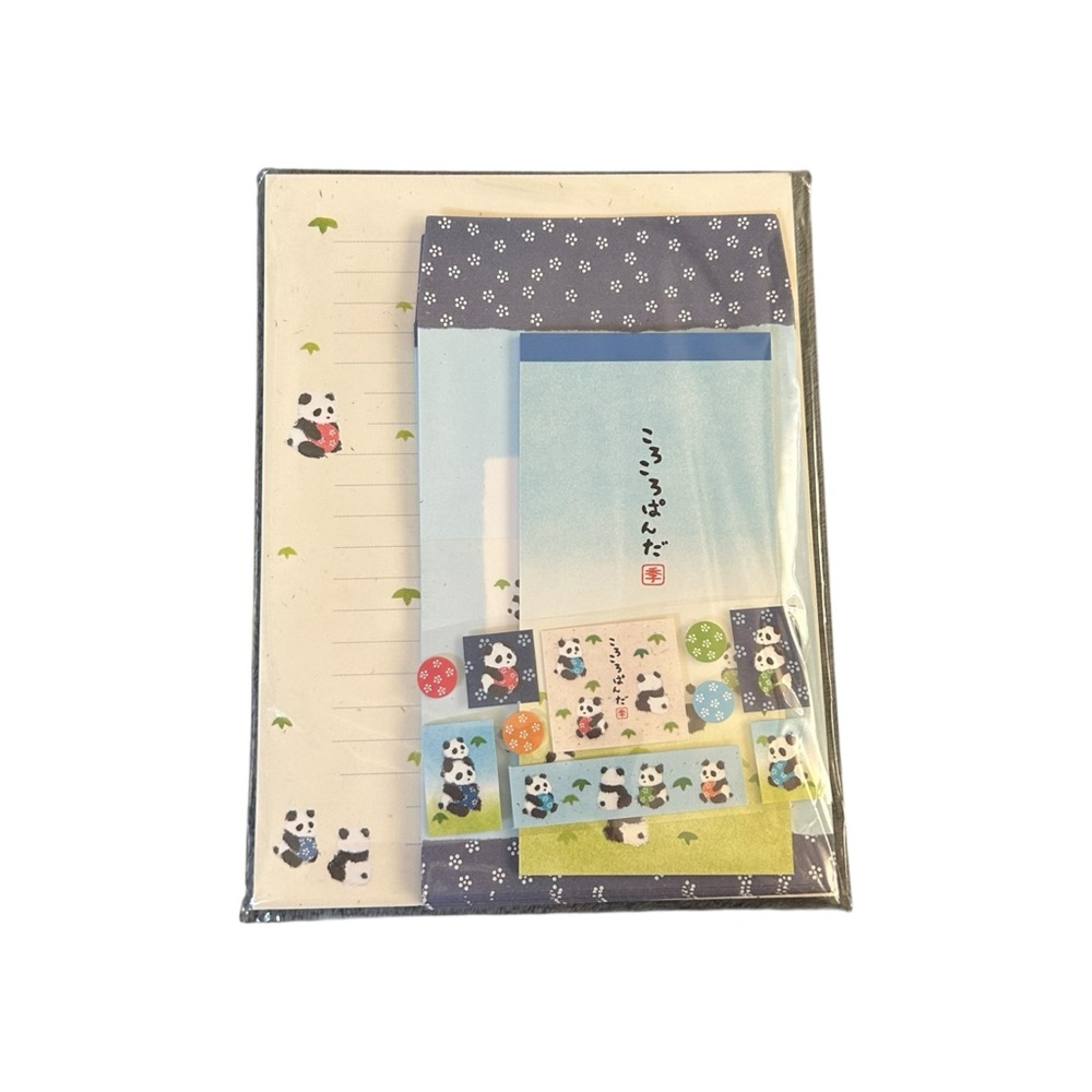 Vintage Y2K San-X Panda Bear Letter Set Cute Japanese Stationary Kawaii 1999 NWT